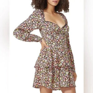 AFRM Women's Modesto Sweetheart Mini Dress Multi Color Size S NWOT